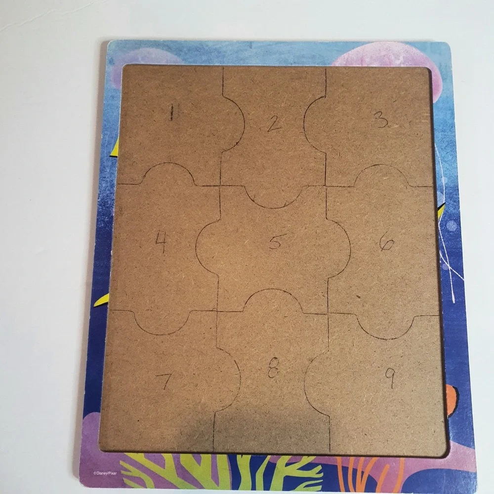 Disney Pixar Finding Dory Nemo‎ Wooden Tray Puzzle 9 Piece Toddler Kids Toy